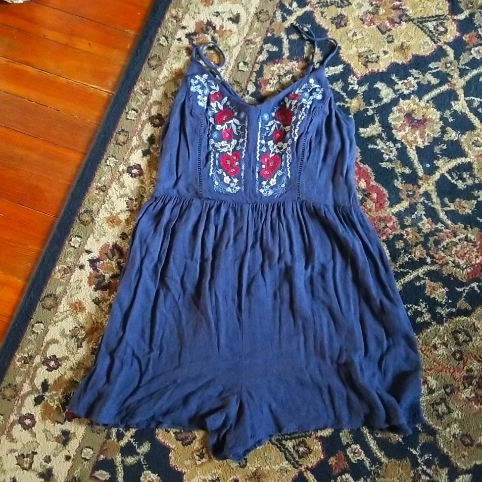 Xhilaration Romper Navy Size M